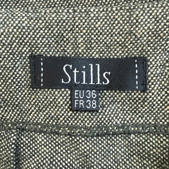 Vintage French Silk Wool Knit Wide Leg Flare High Rise Pants Tweed Long Trousers - Picture 7 of 10